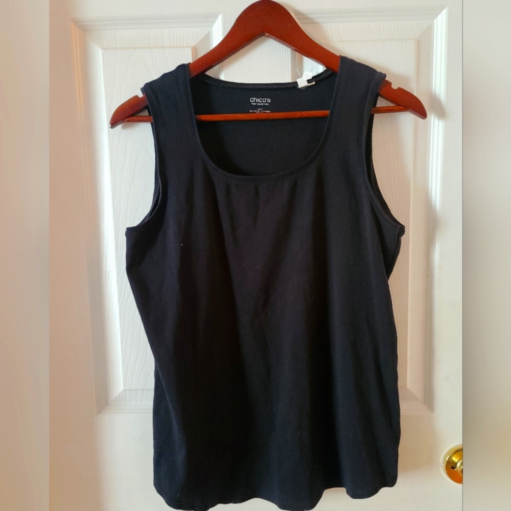 Chicos Black True Color Tee